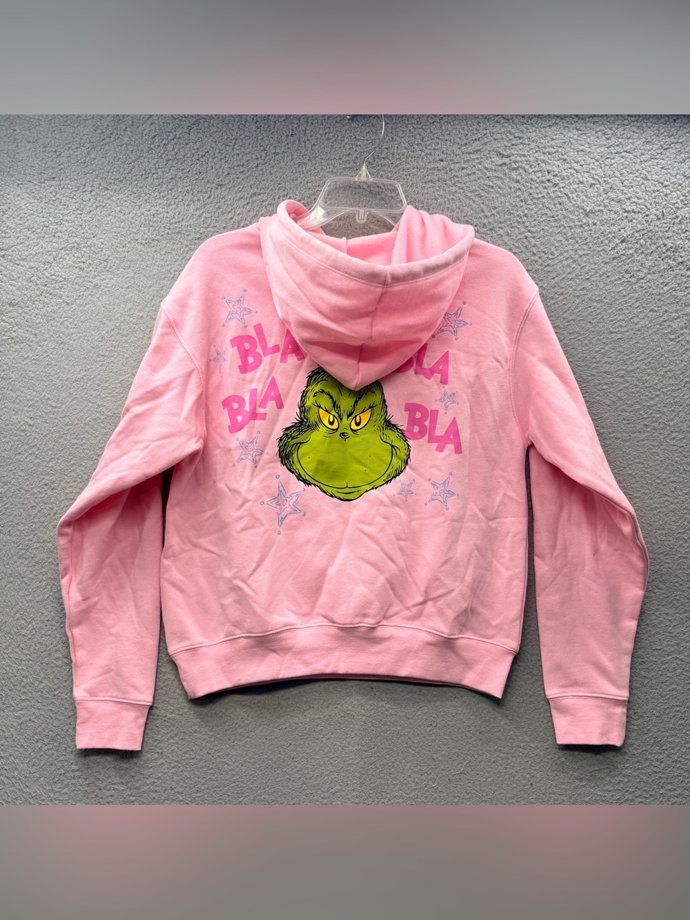Dr. Seuss The Grinch Bla Bla Graphic Pullover Hoodie Sweatshirt Women's Size S